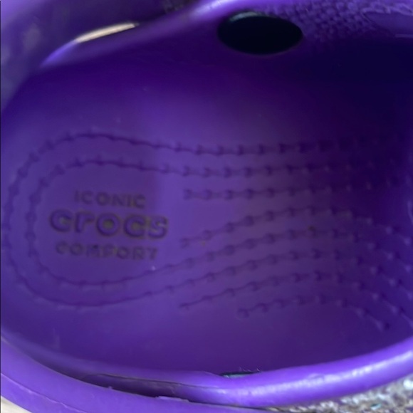 CROCS Classic glitter Clogs Purple size C7 - Picture 3 of 6